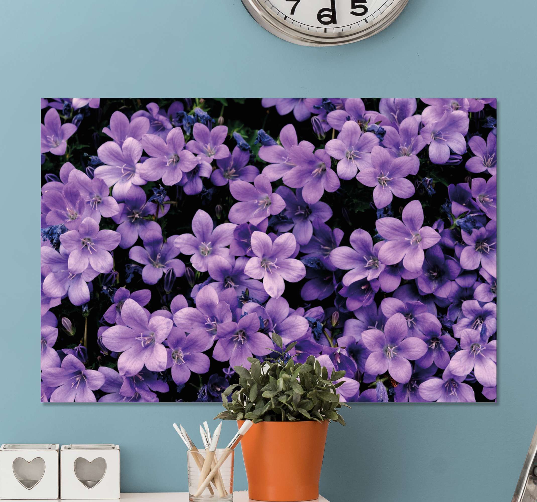 Buy Voilet Flower Pattern Printed Canvas Mandala at 50% OFF Online