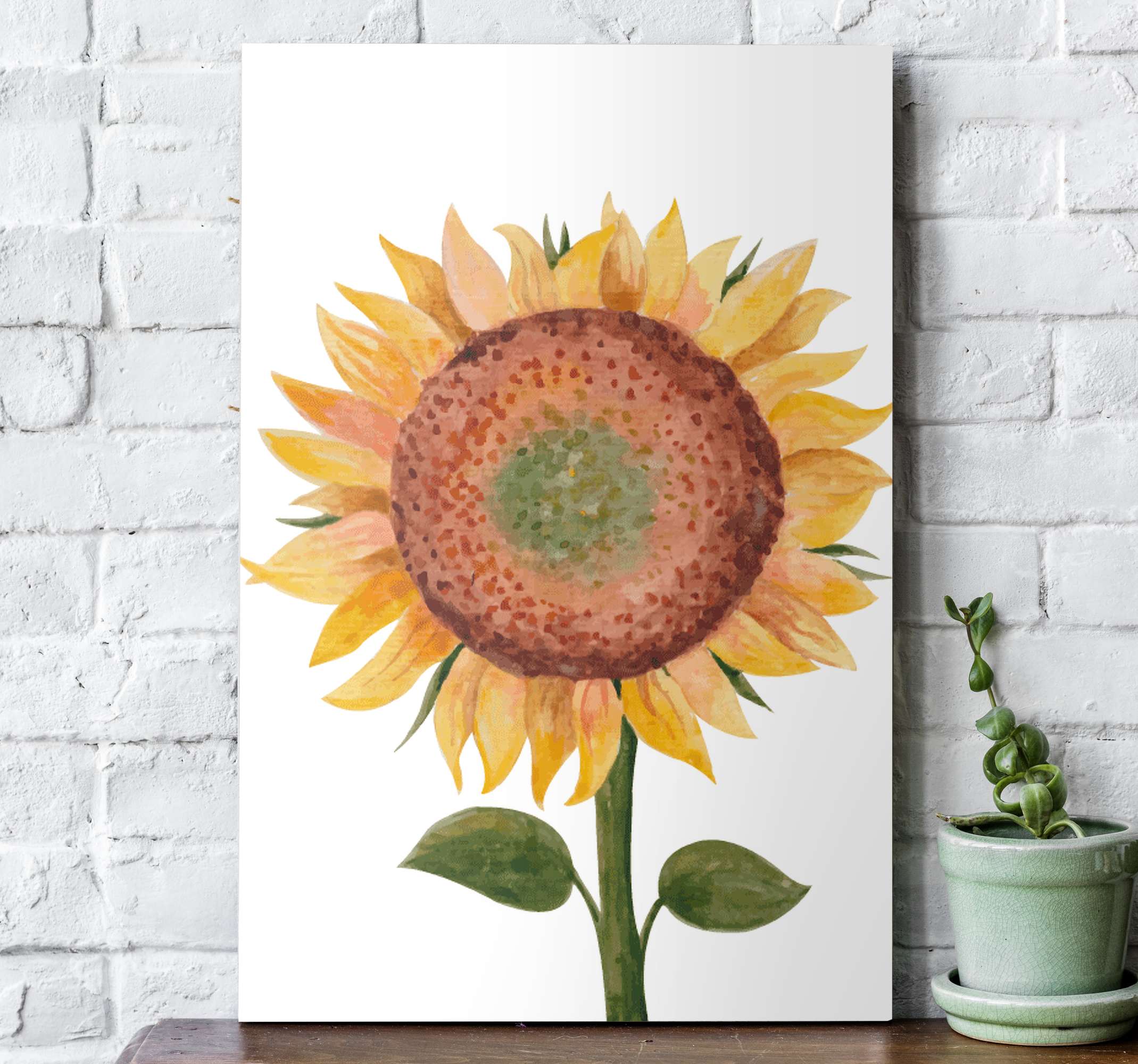 Sunflower, Large WALL STENCIL, Modern Wall Stencils for Painting
