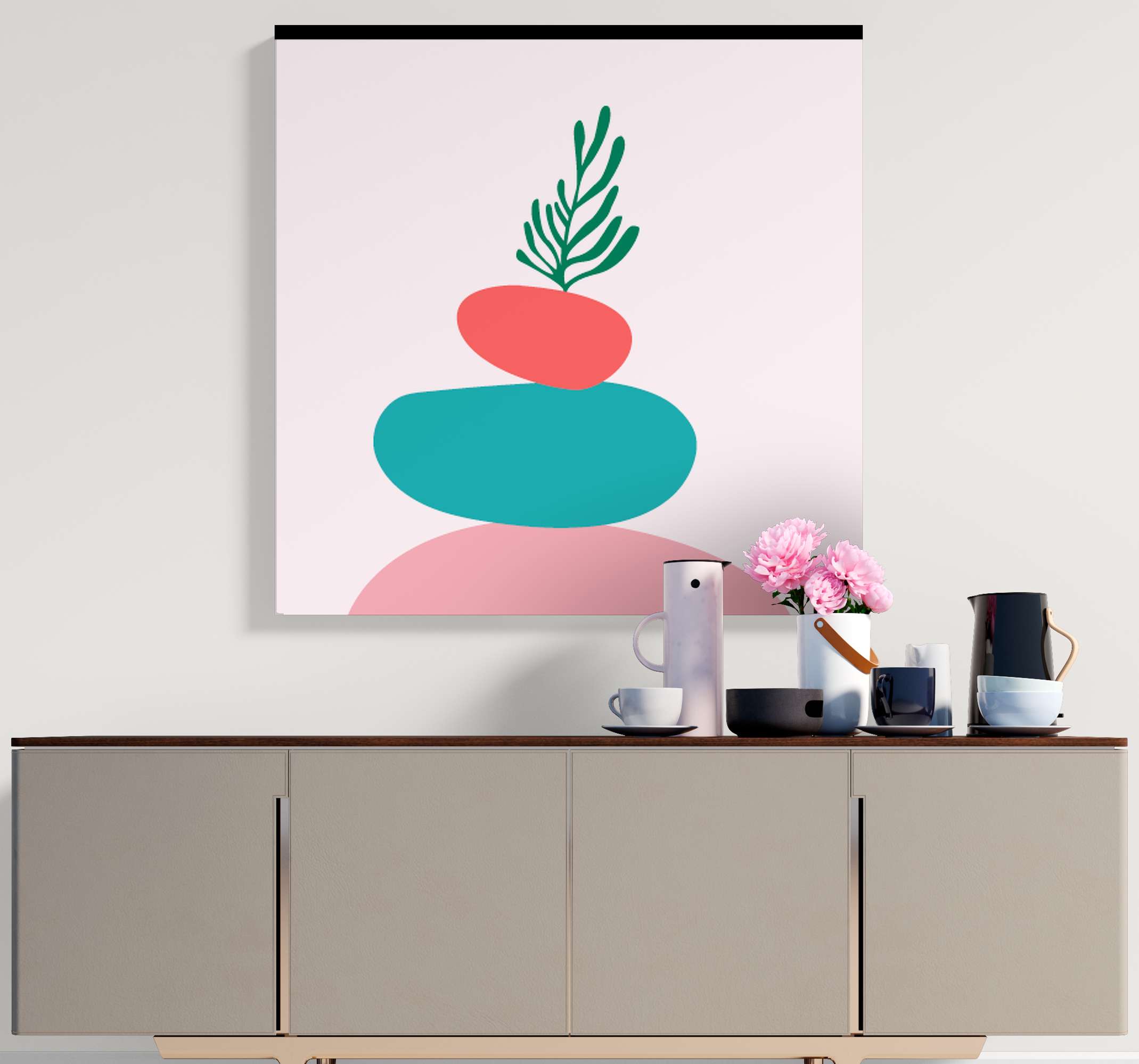 ミニマルなバランスの北欧アートプリント Tenstickers