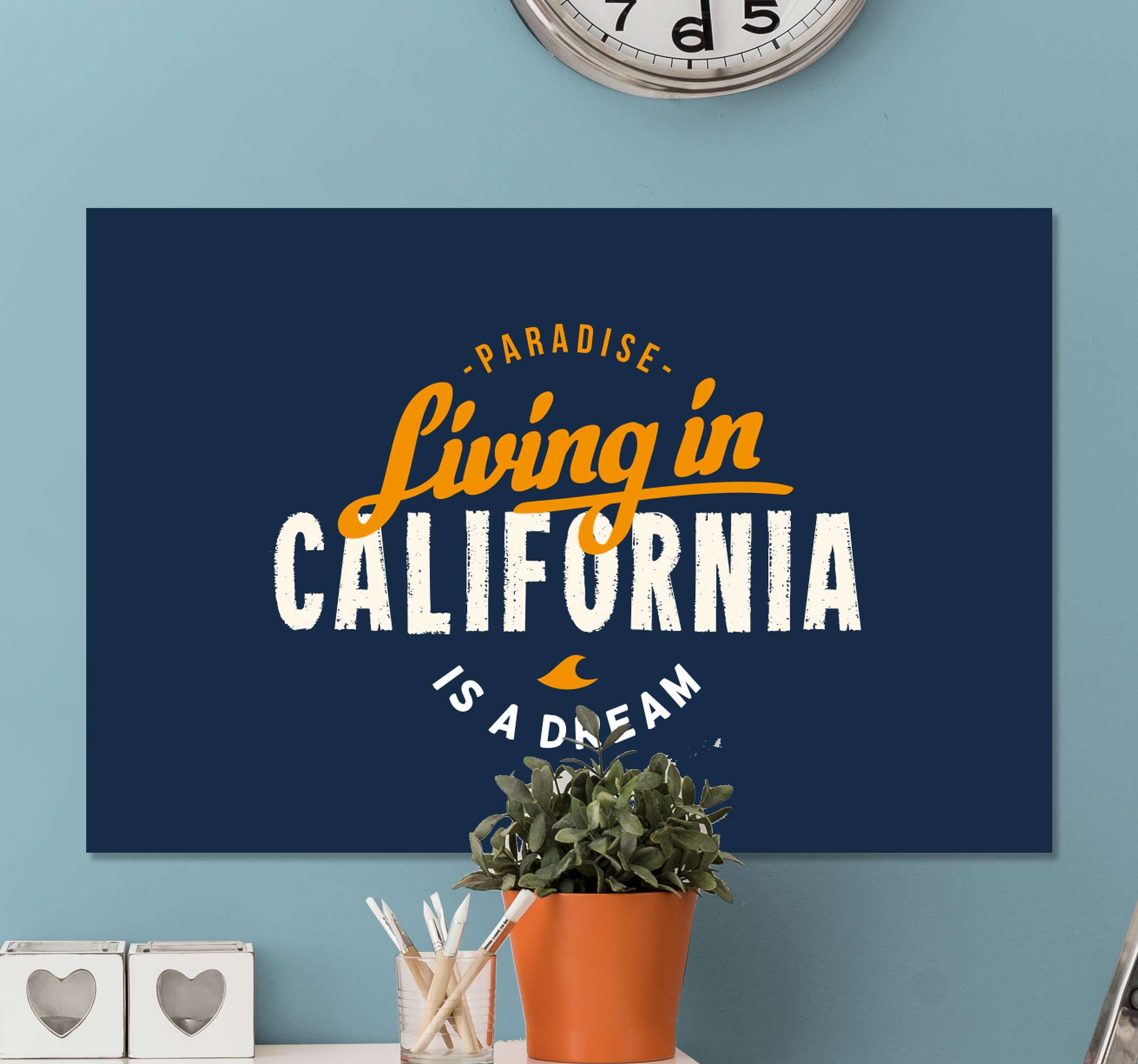 Living In California Design Wall Prints For Home TenStickers   49841 1 0000 2 