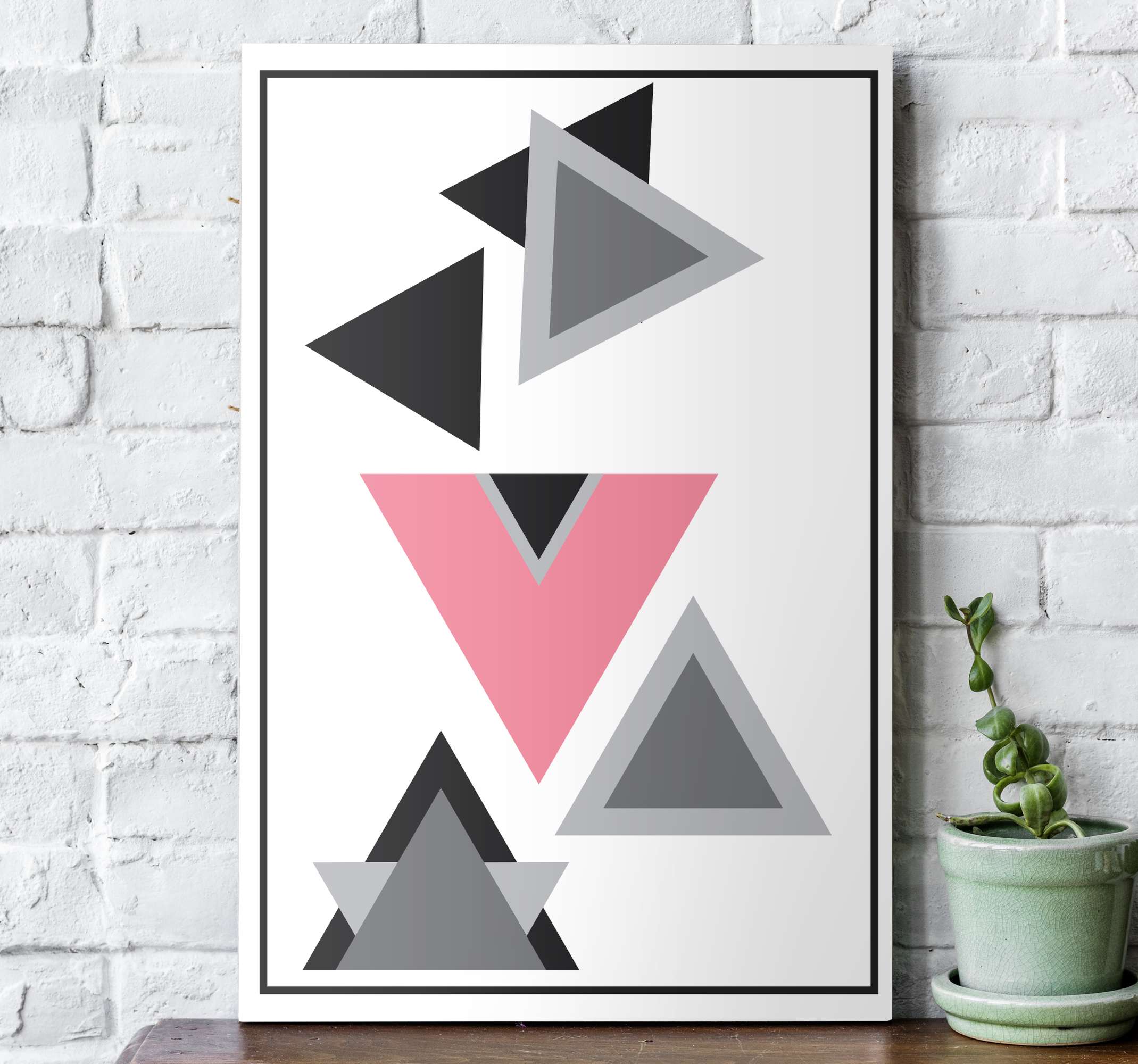 MFZWBGY Triangle Fer Art Lustre Forme Géométrique Décoration