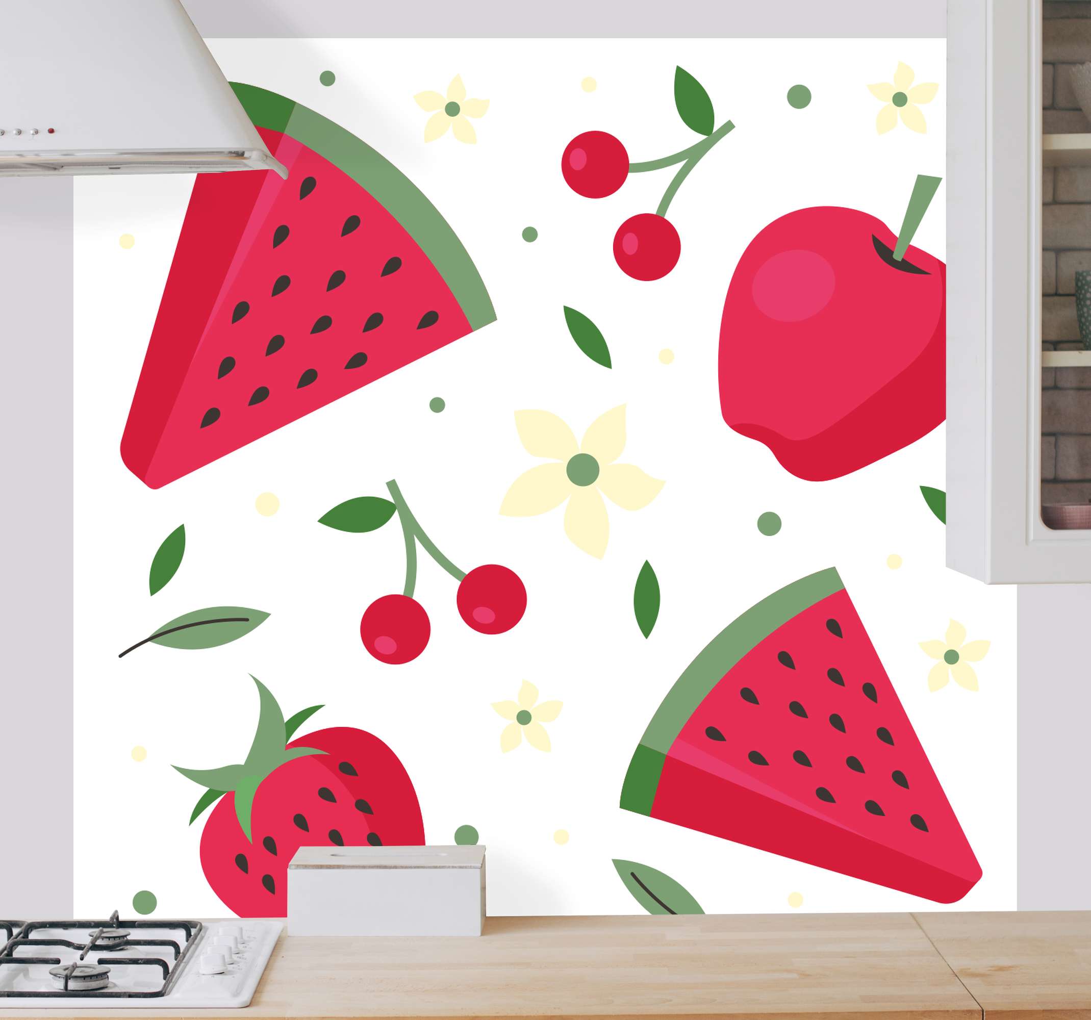 Colorful plant print window decal - TenStickers