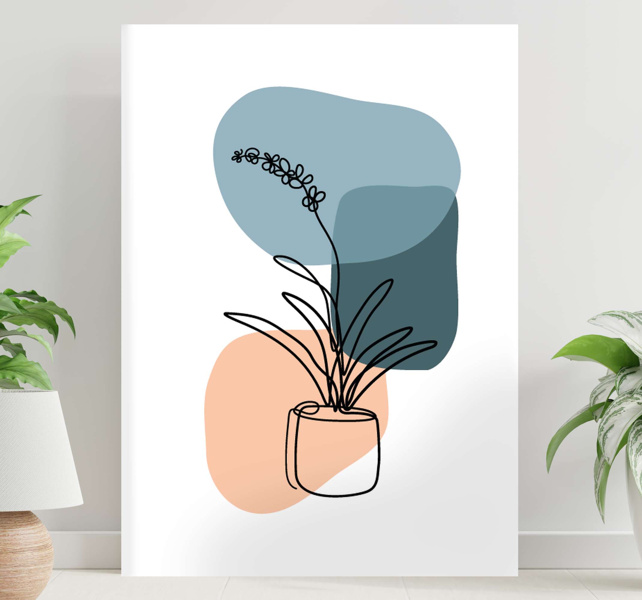 Nuostabi Minimalistinių Orchidėjų Gėlių Drobė Tenstickers