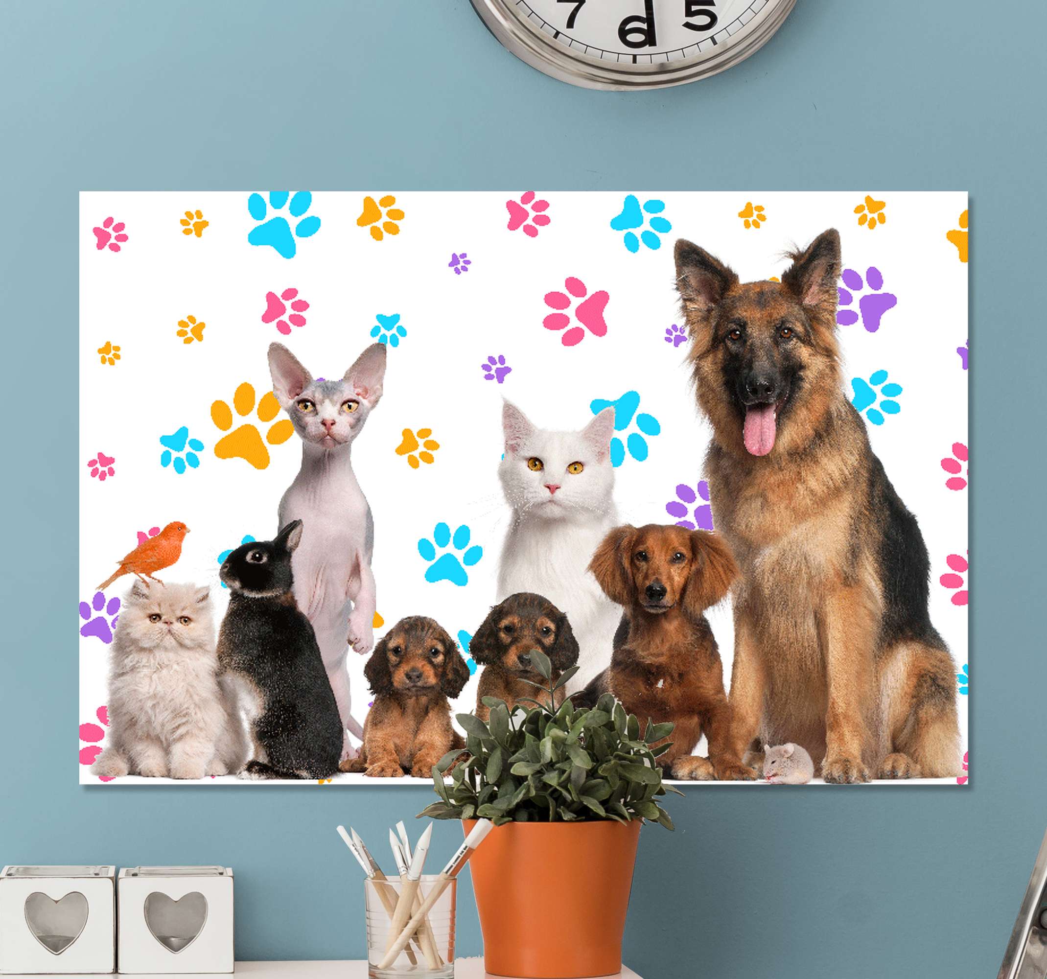 Quadro Con Animali Cani E Gatti - Foto 11