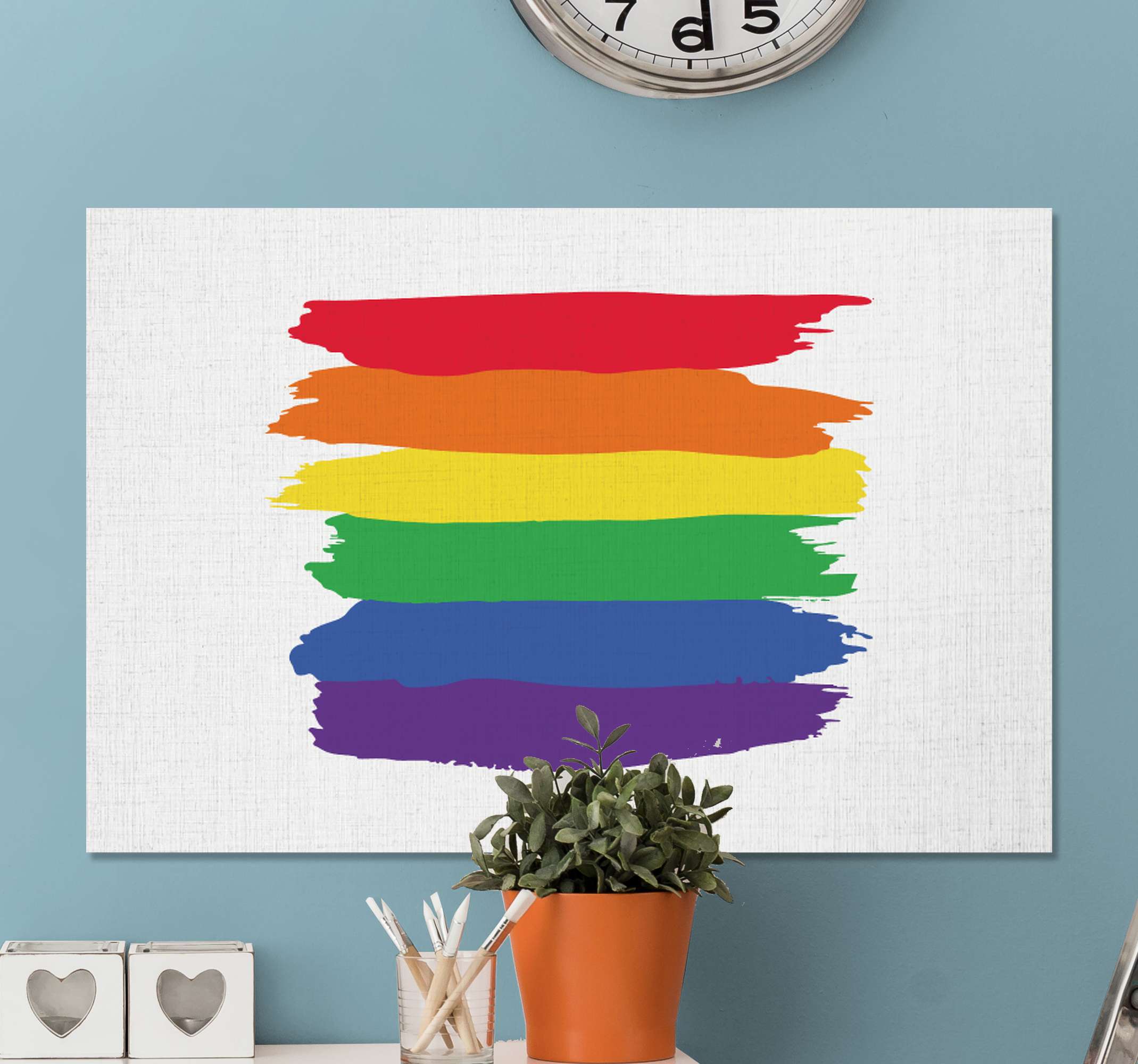 Quadro Decorativo para quarto Aquarela bandeira do dia do orgulho TenStickers. Quadro Decorativo para quarto Aquarela bandeira do dia do orgulho. Impressões de parede do quarto da bandeira do dia do orgulho em aquarela. Obtenha este produtoe divirta-se mostrando o quão orgulhoso você arre. Obtenha-o com envio imediato.