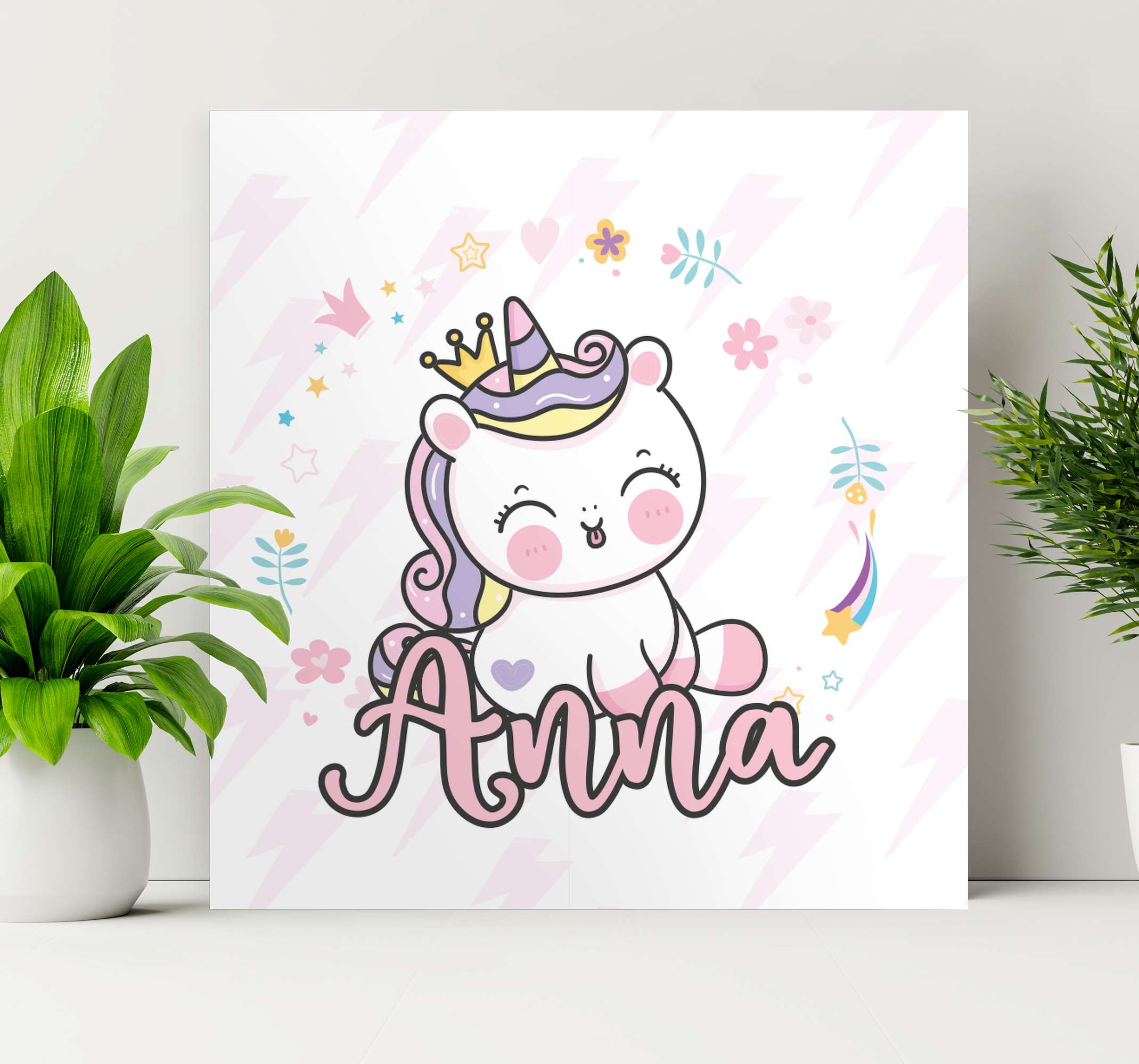 Arte da parete personalizzata per unicorno, bambina, stampa del nome  unicorno, poster personalizzato per unicorno, regalo per bambina, arte da  parete per bambina, regalo personalizzato -  Italia