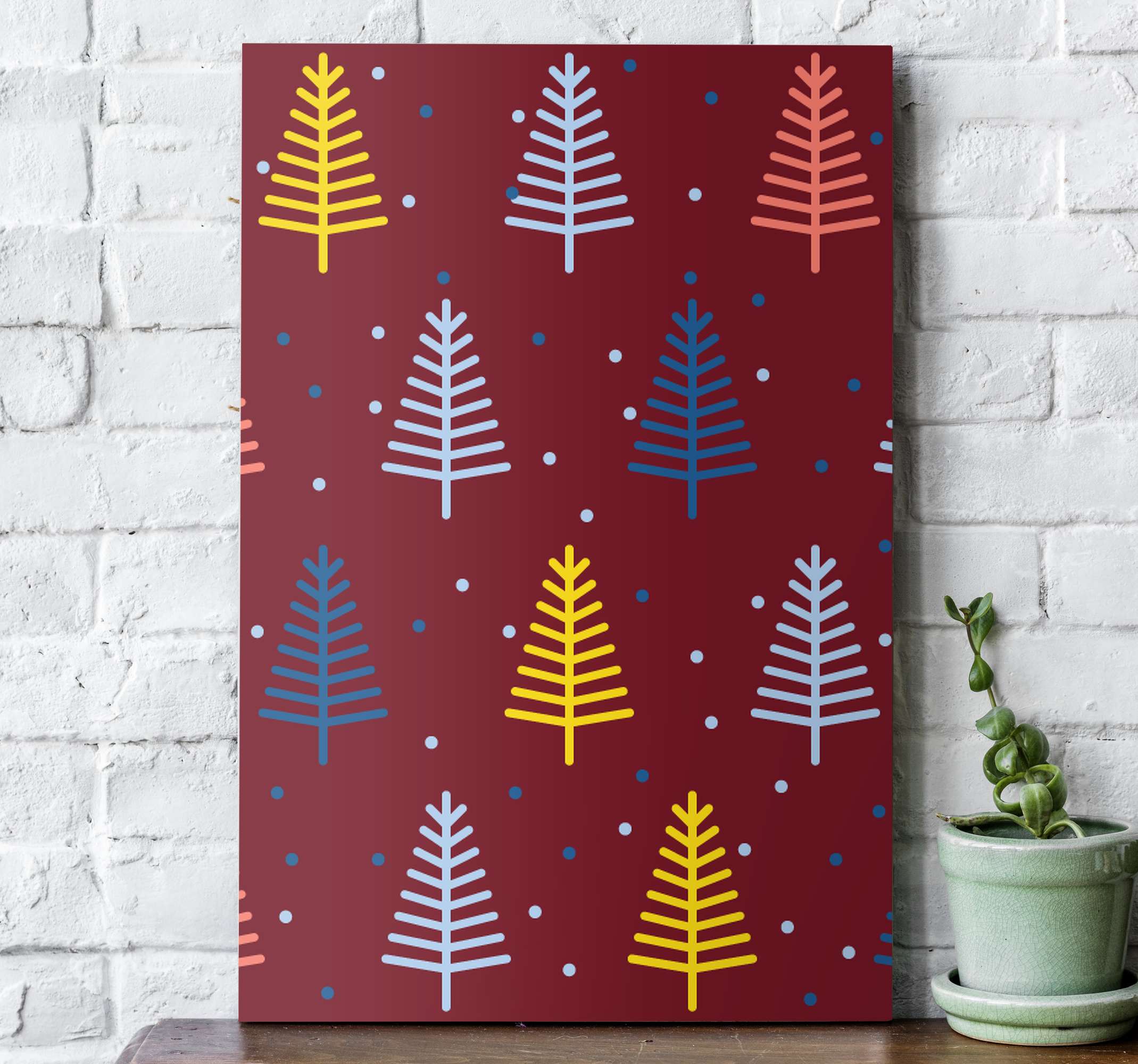 Quadro Decorativo Desenho Árvore de Natal