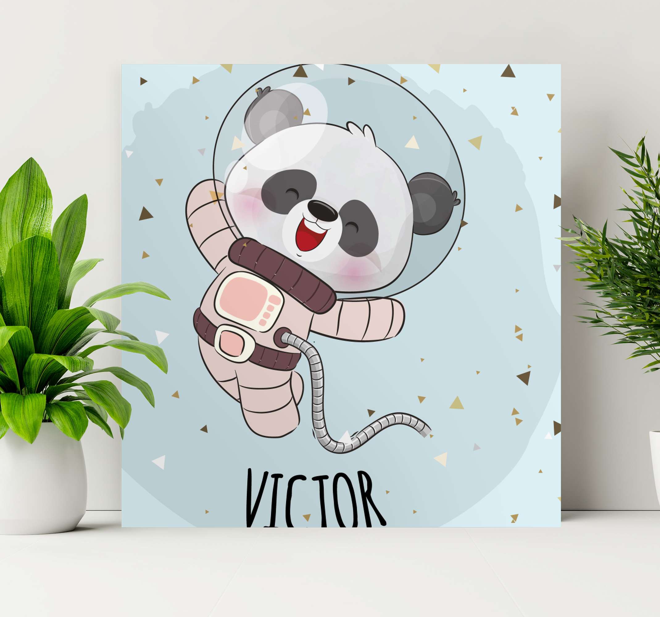 Autocolantes decorativos de ilustrações Cara de panda feliz - TenStickers