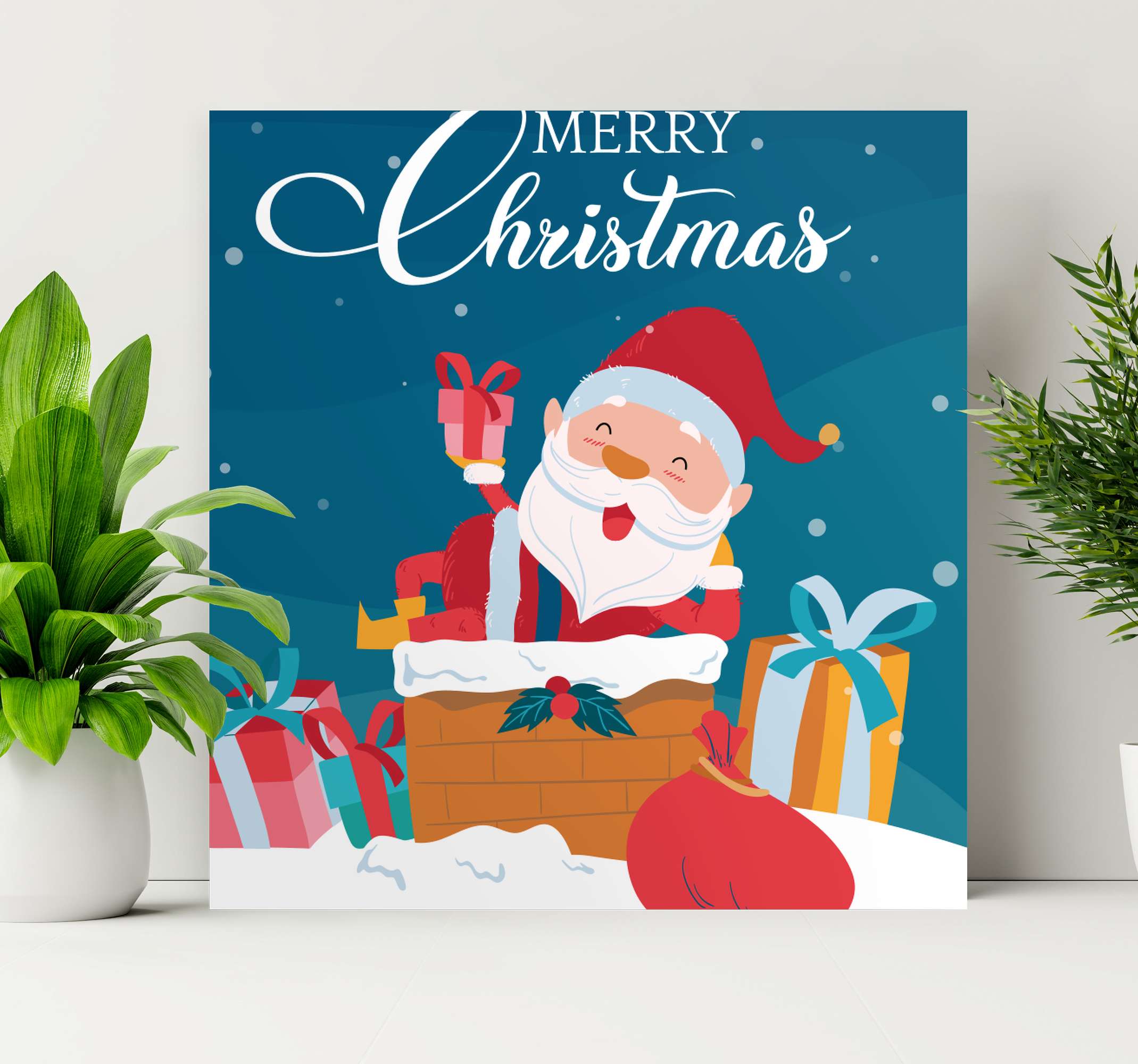 Merry Christmas Santa Christmas Canvas Prints Tenstickers