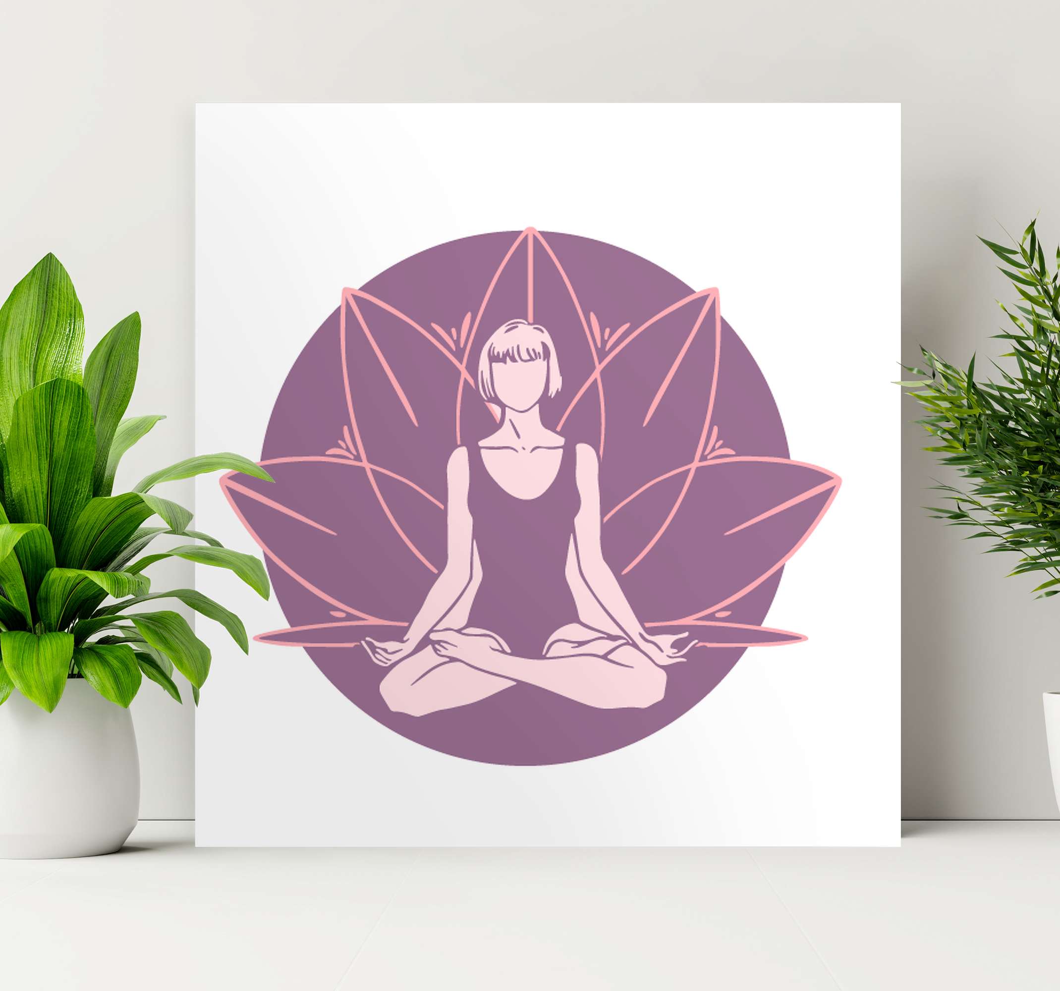 Lotus flower meditation art canvas art