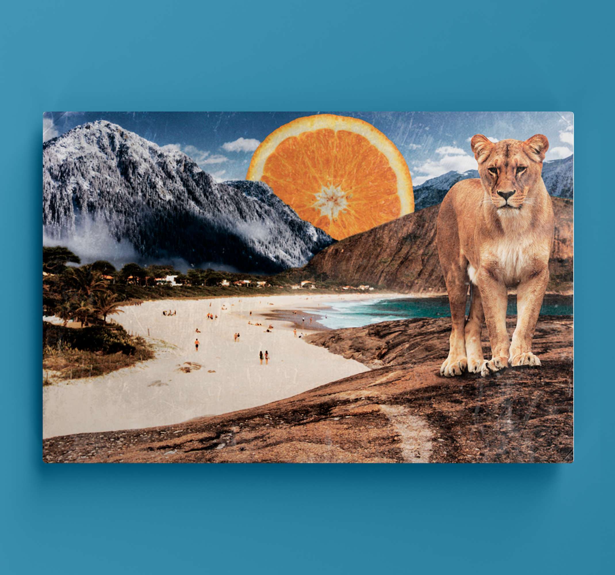 シュールな風景動物のキャンバスプリント Tenstickers