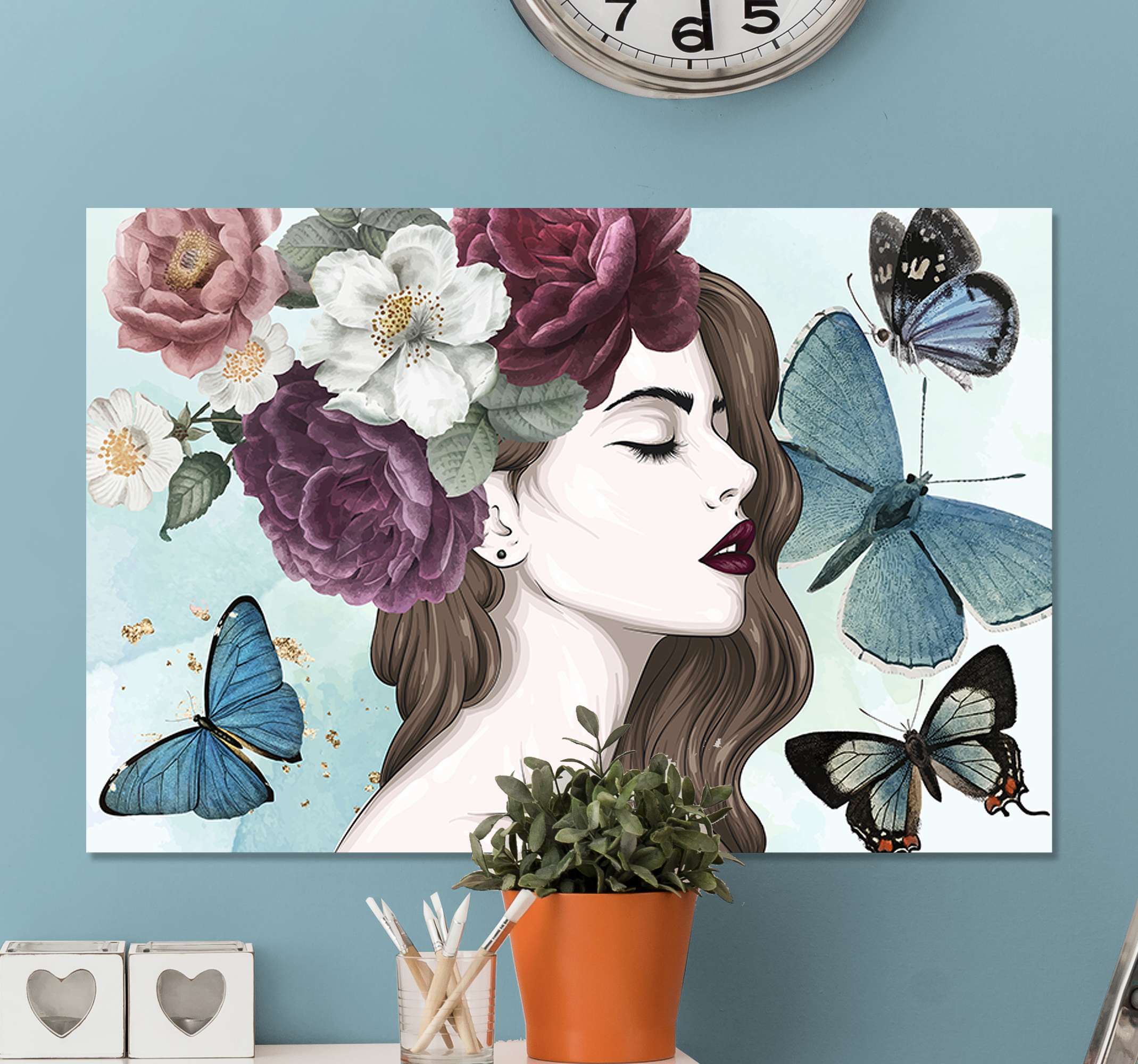 Cuadros Modernos Pinturas : Diseños Varios de Mariposas y Flores