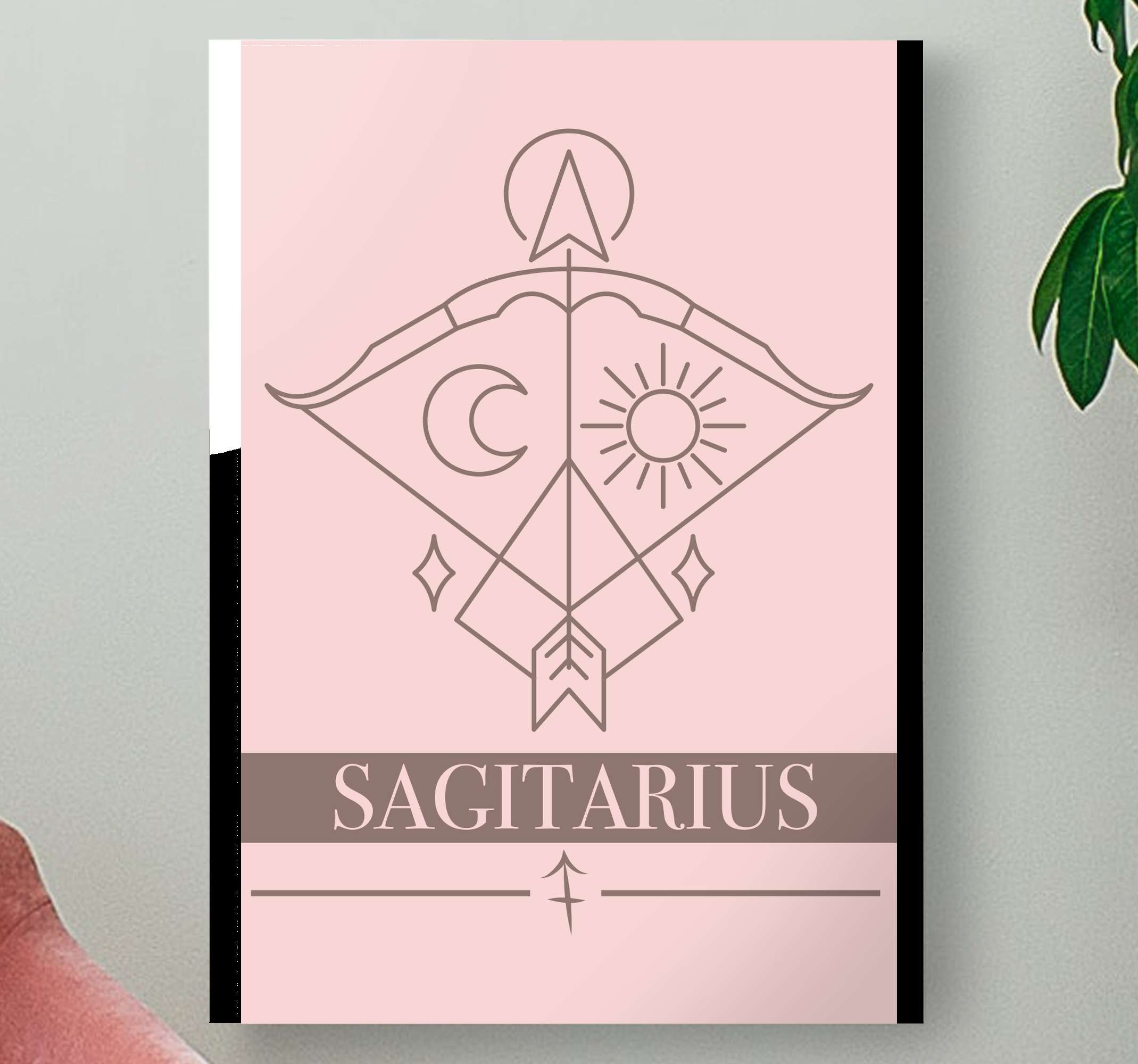 射手座ピンクの星座キャンバスリビングルーム Tenstickers