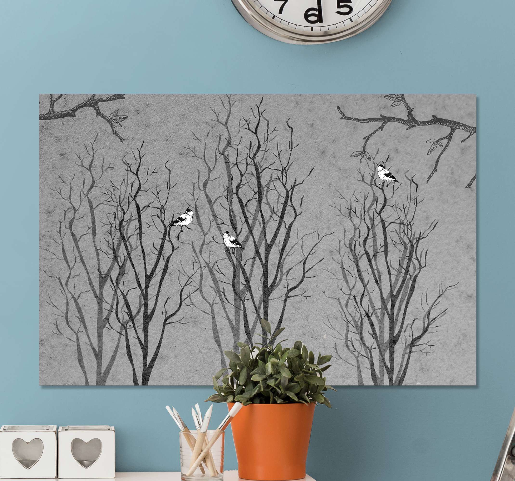 Vintage style forest retro canvas - TenStickers