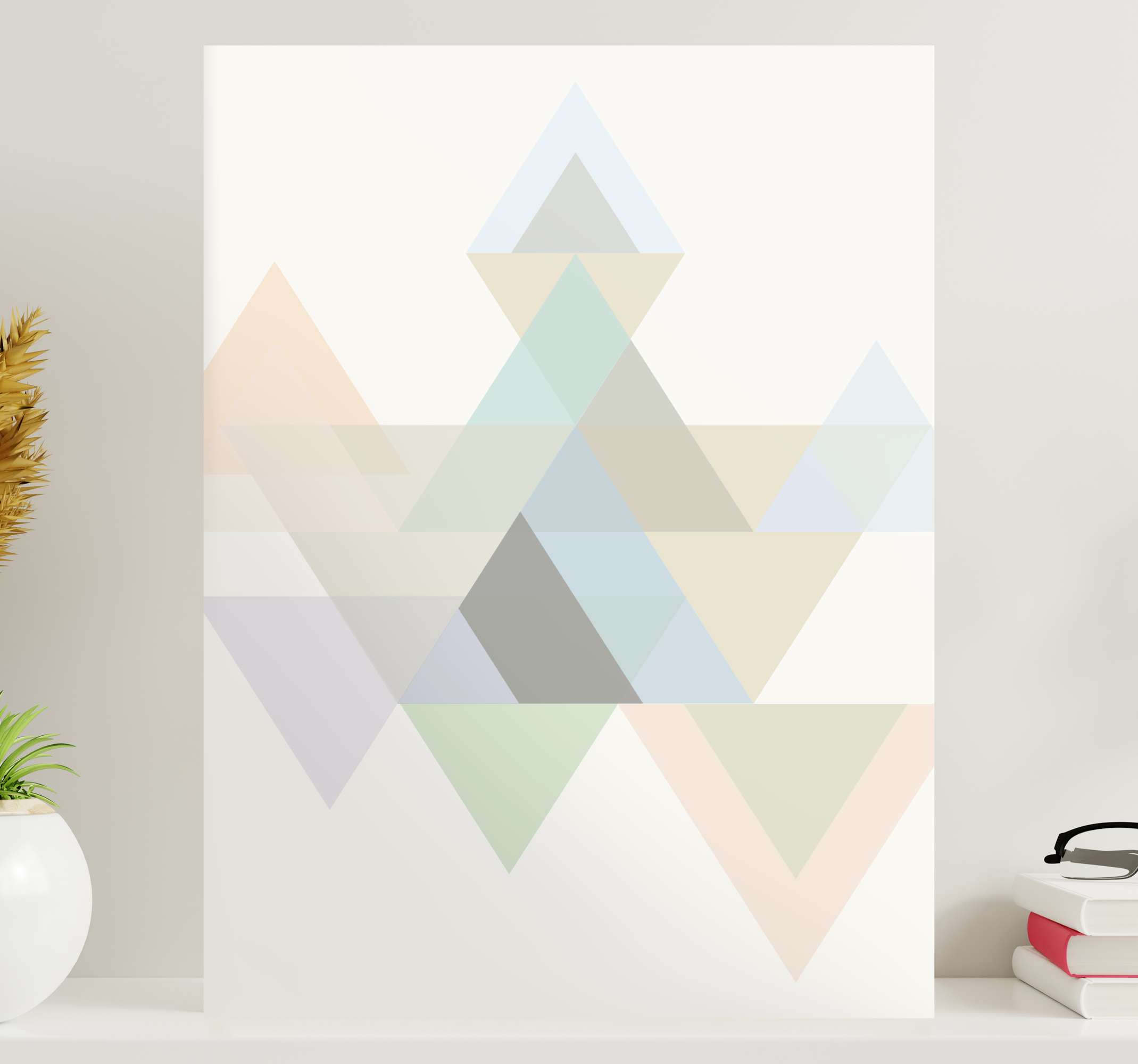 Tableau salon Triangles colorés d'art mural TenStickers