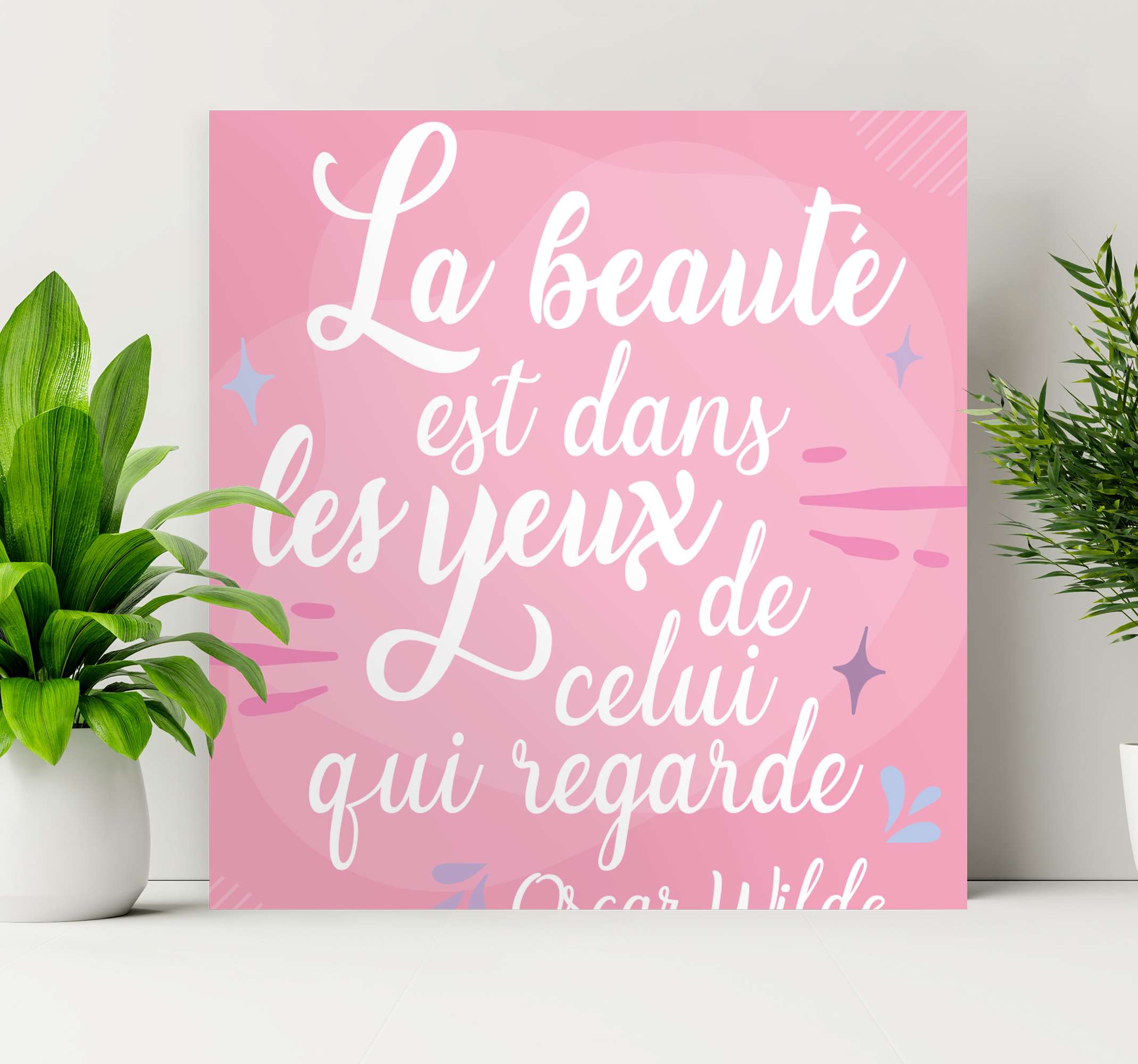 Tableau Phrase Citation D Amour Wilde Sur La Beaute Tenstickers