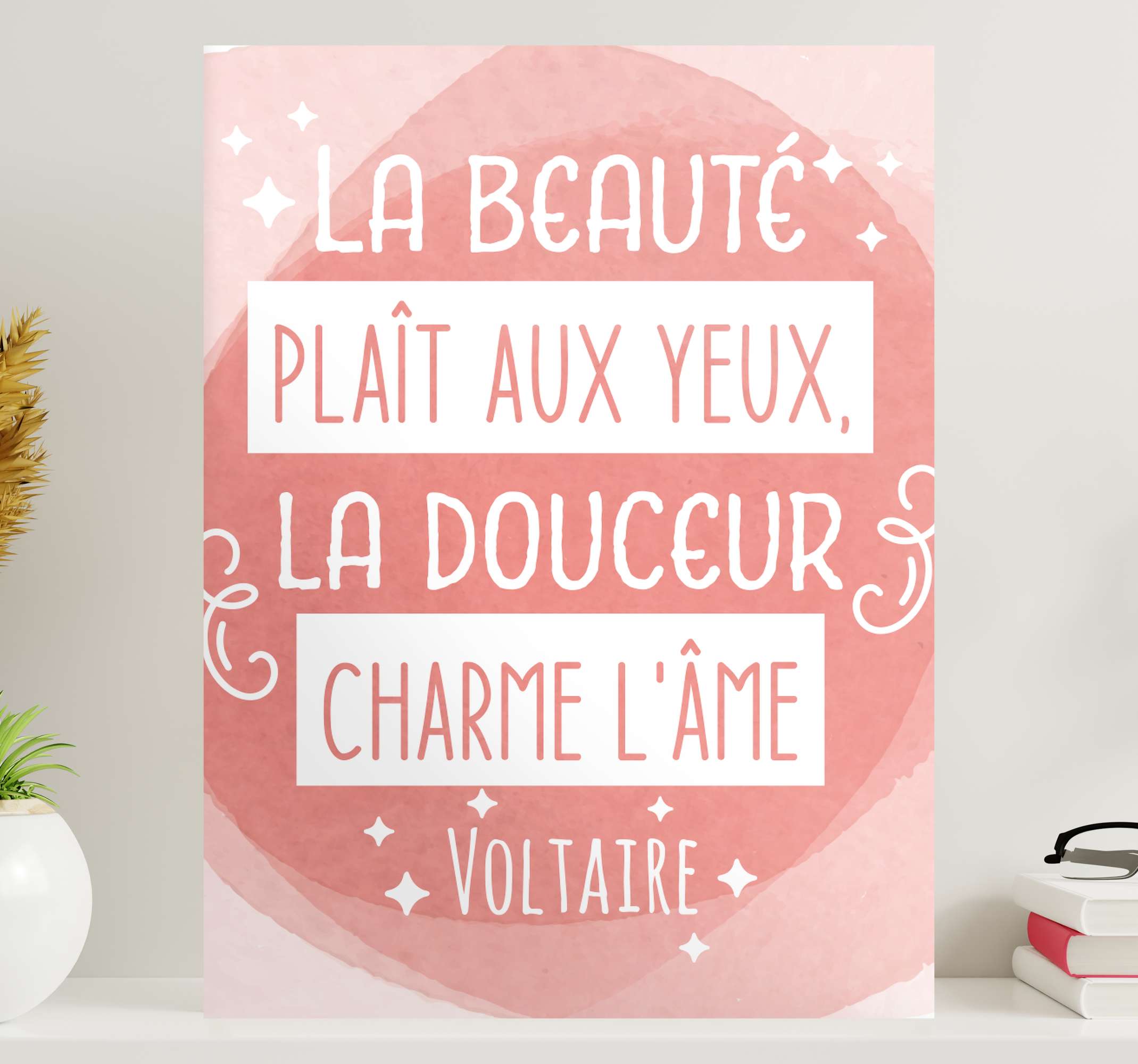 Tableau Texte Citation D Amour De Voltaire Sur La Beaute Tenstickers