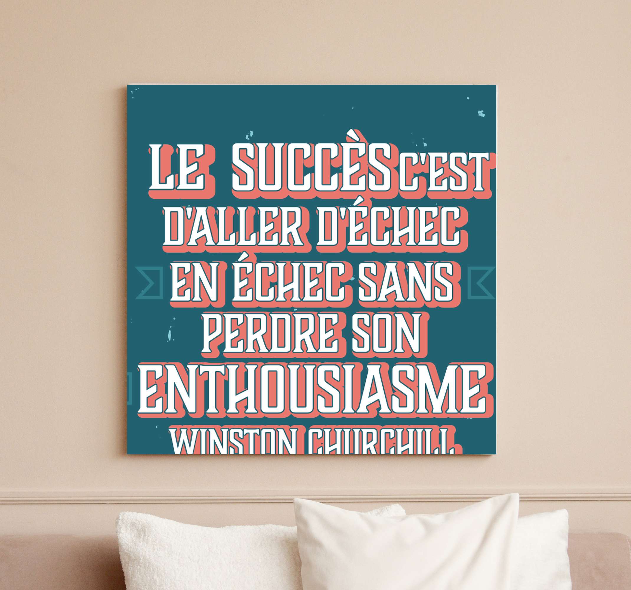 Tableau Phrase Citation De Reussite Churchill Tenstickers