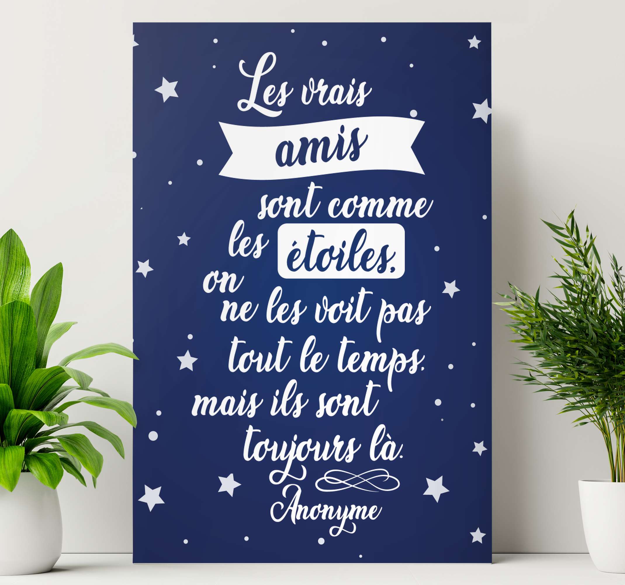 Tableau Phrase Citation D Amitie Mignonne Tenstickers