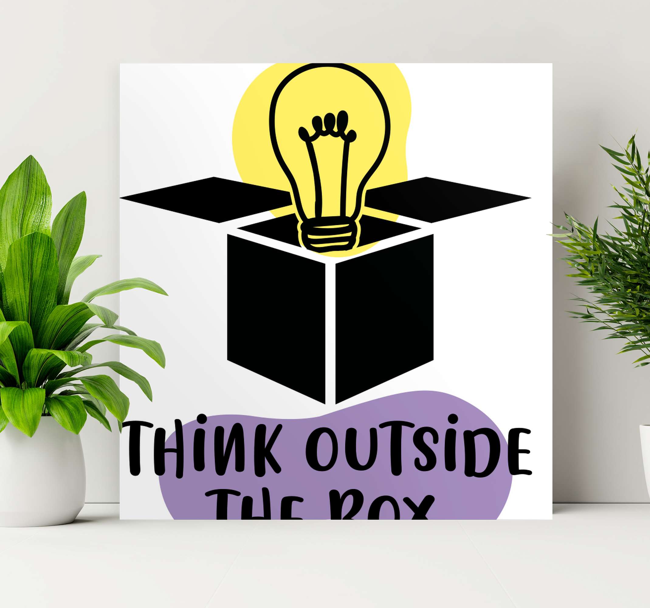 Wandbild Motivation "Think outside the box" - TenStickers