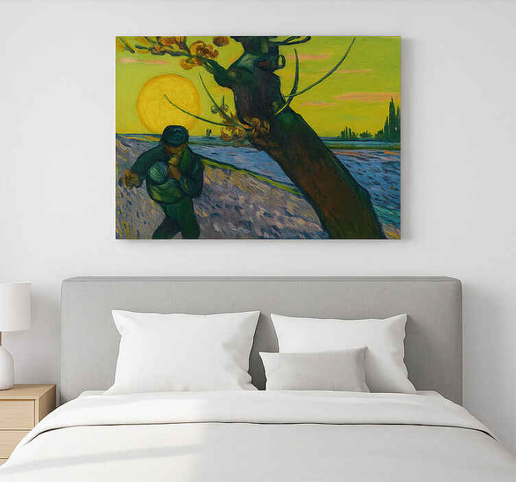 De zaaier van gogh Canvas schilderij kunst - TenStickers