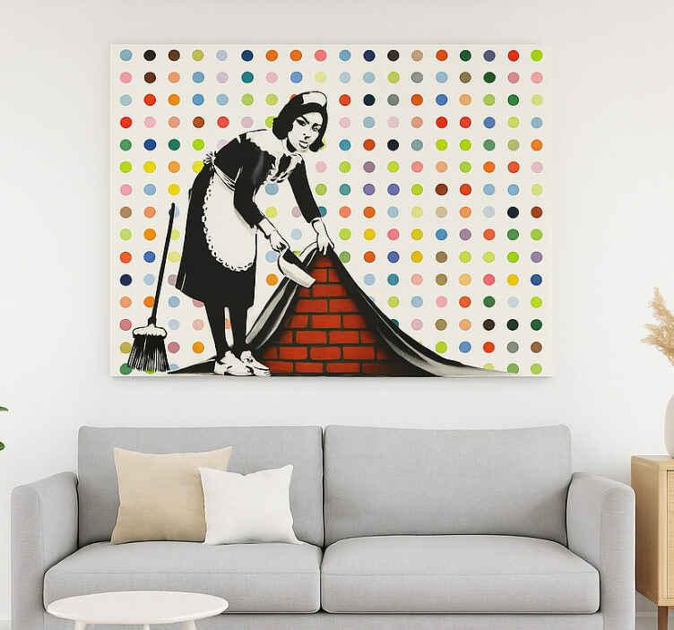 Tableau art balayage coloré sous le tapis - TenStickers
