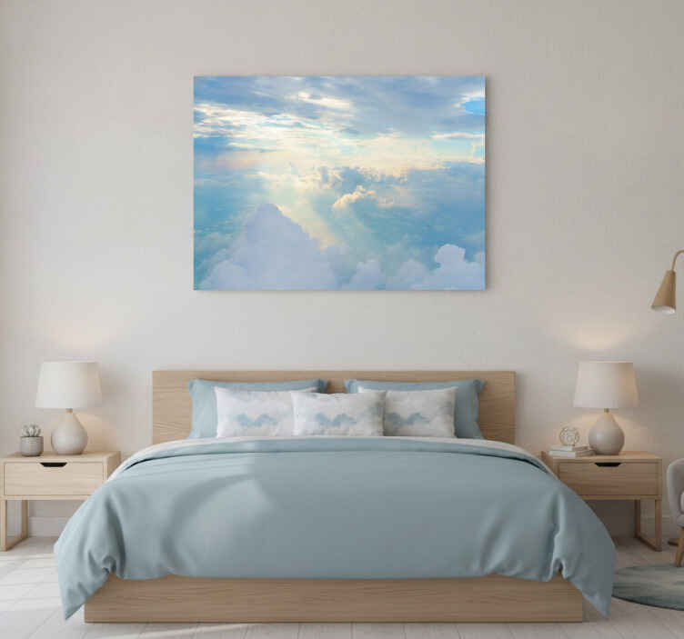 Blue canvas print of heaven - TenStickers