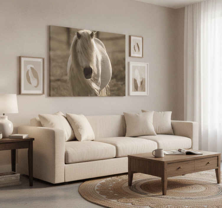 Quadro con cavallo faccia bianca - TenStickers