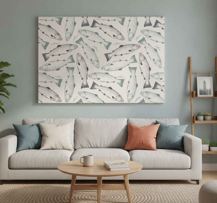 Wandbild fische lachs fisch - TenStickers