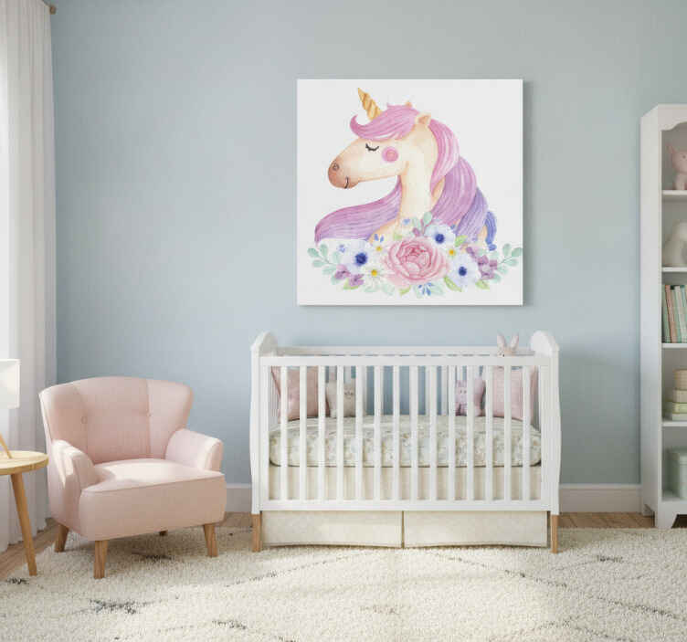 Tableau licorne aquarelle - TenStickers