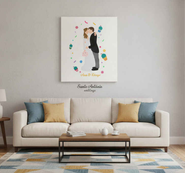 Tableau mariage "santo antónio" pour célébrations - TenStickers