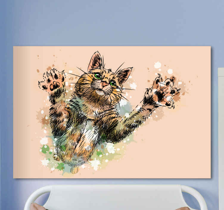 Tableau decoratif animaux Chat - Vente en ligne de décoration murale