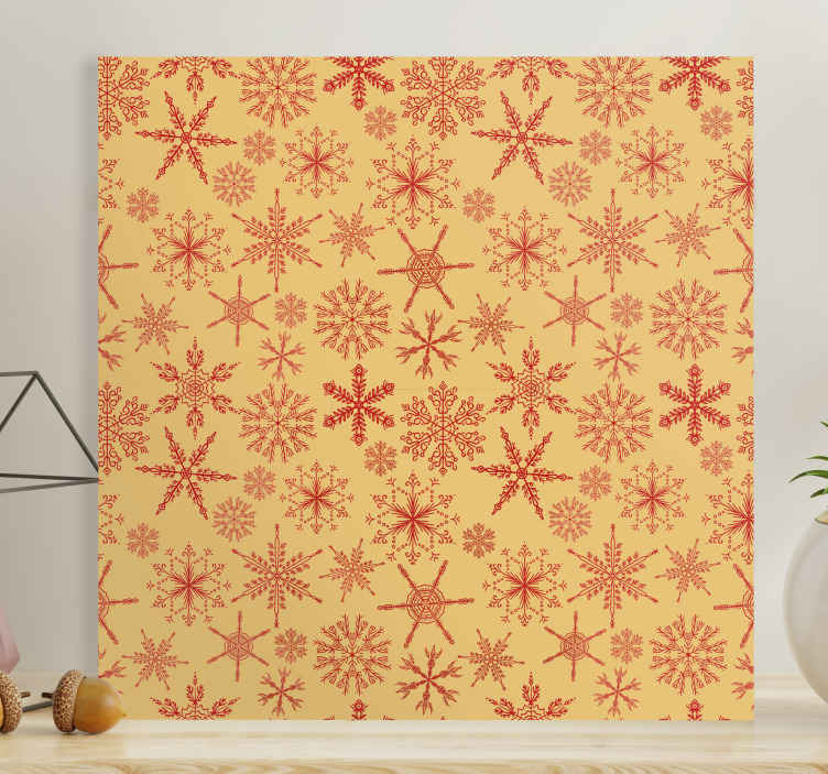 Cuadro de navidad Copos de nieve - TenVinilo