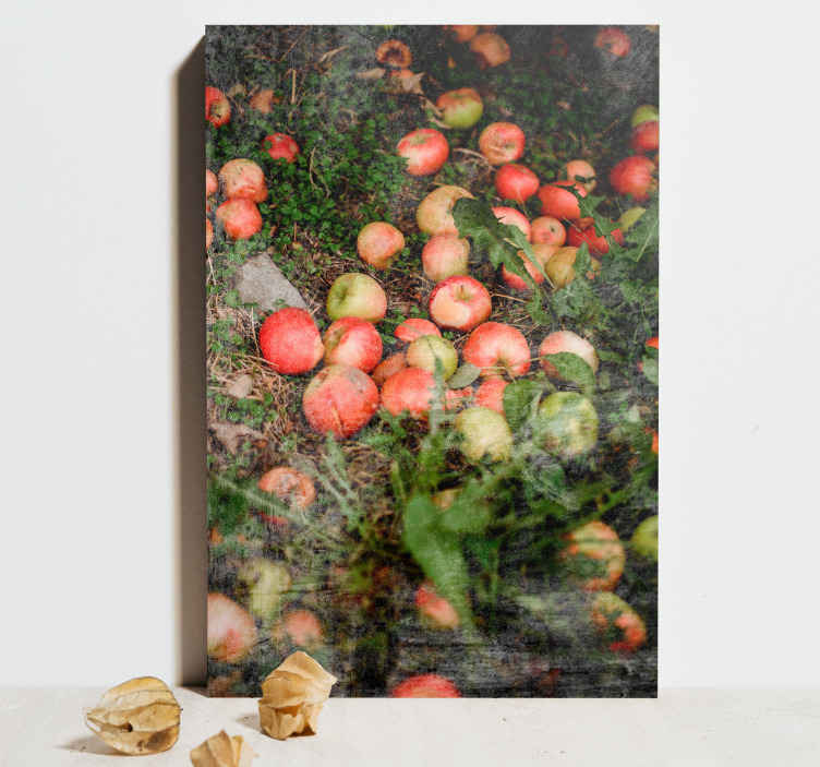 Falling apples fruit canvas wall art - TenStickers
