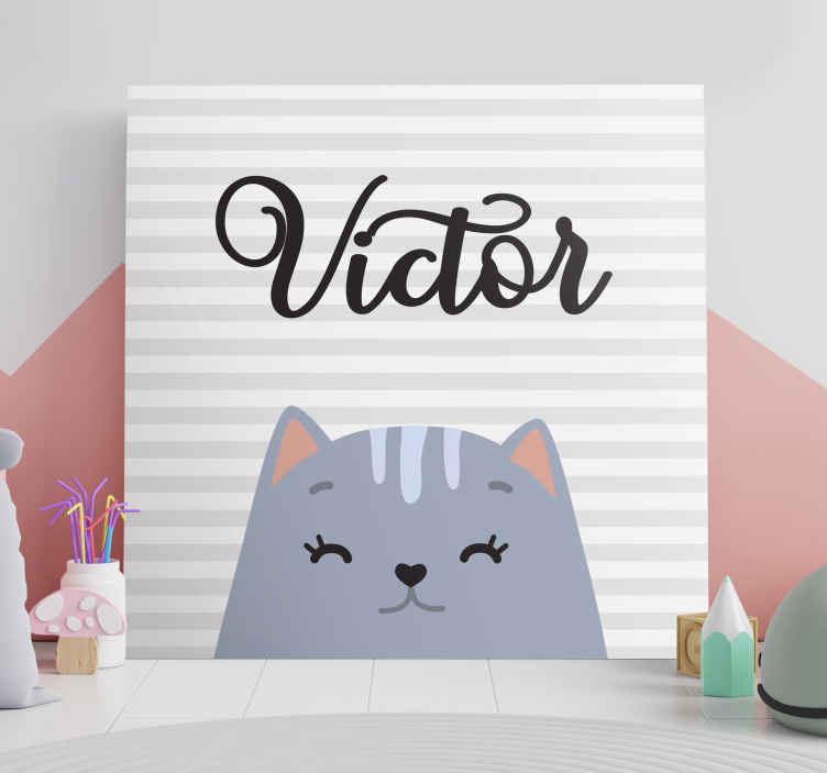 Cuadro decorativo de animales de dibujos animados para niños