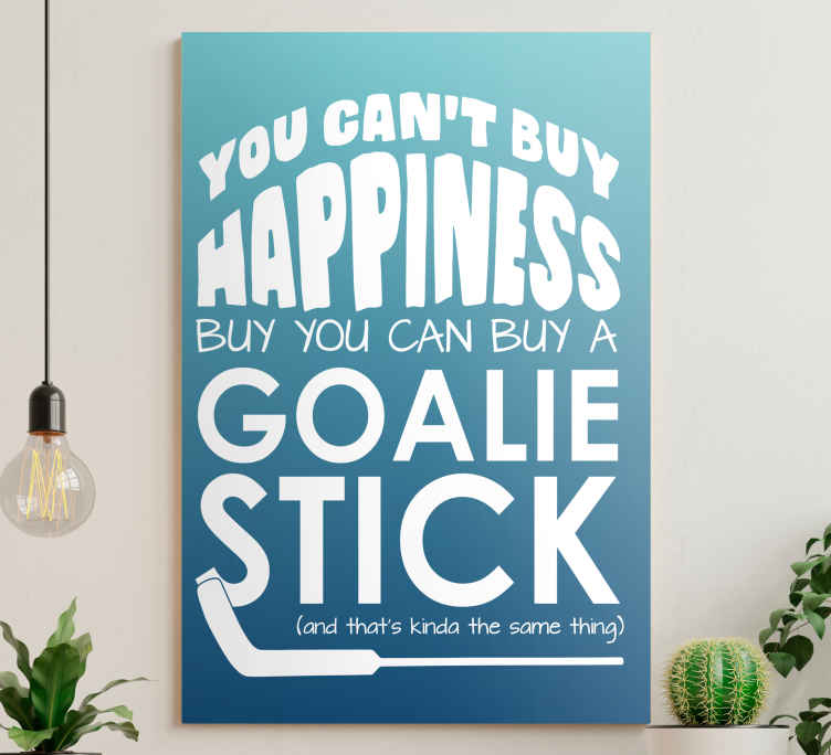 Can't buy happiness ice hockey canvas prints - TenStickers