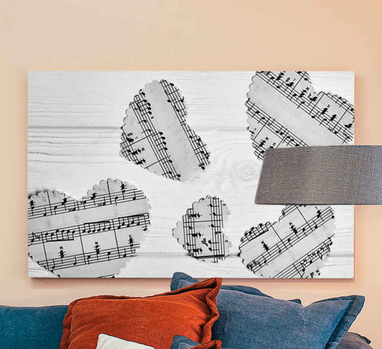 Songsheet heart Music canvas art - TenStickers