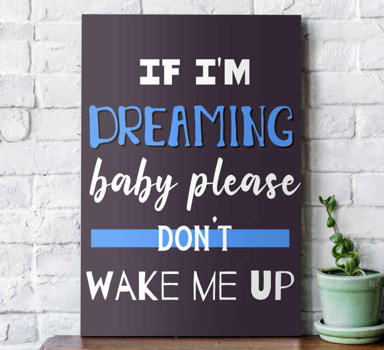 Song Lyrics dreaming Music canvas art - TenStickers
