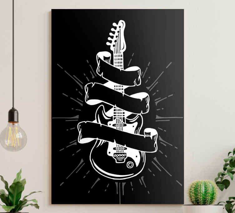 Quadro stampa musicale Chitarra
