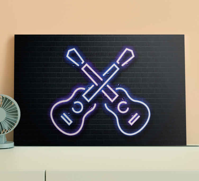 Quadro stampa musicale Chitarre leggere