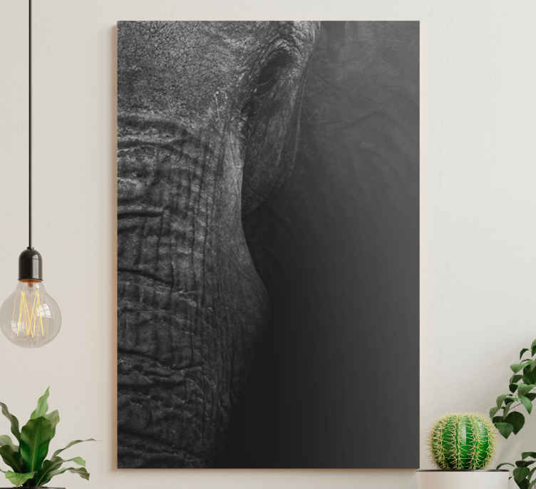 Cuadro de elefantes retrato de elefante majestuoso - TenVinilo