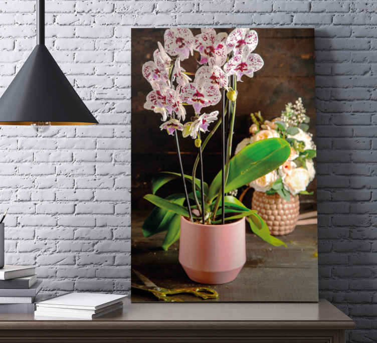Quadro Decorativo de flores Flor de orquídea em vaso - TenStickers