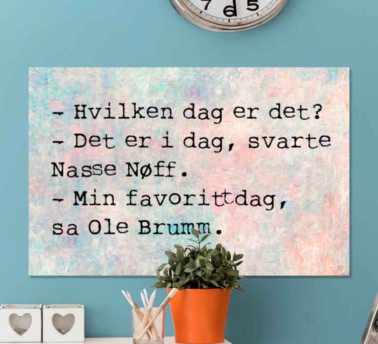 Norsk sitat min favorittdag lerretsbilde nordisk - Tenstickers