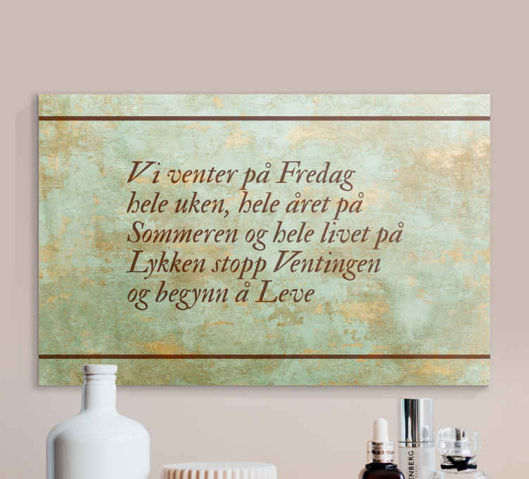 Begynn å leve lerretsbilde motivasjon - Tenstickers
