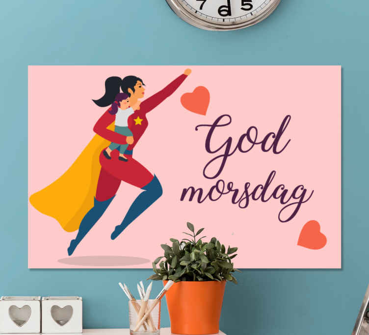 Super mamma Lerretsbilde morsdag - Tenstickers