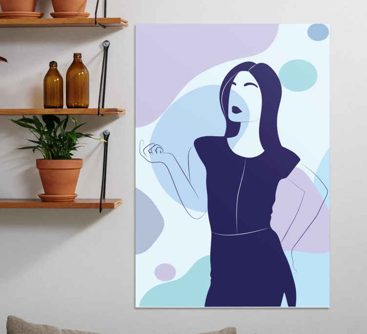 Tableau chambre Fille élégante avec des formes - TenStickers