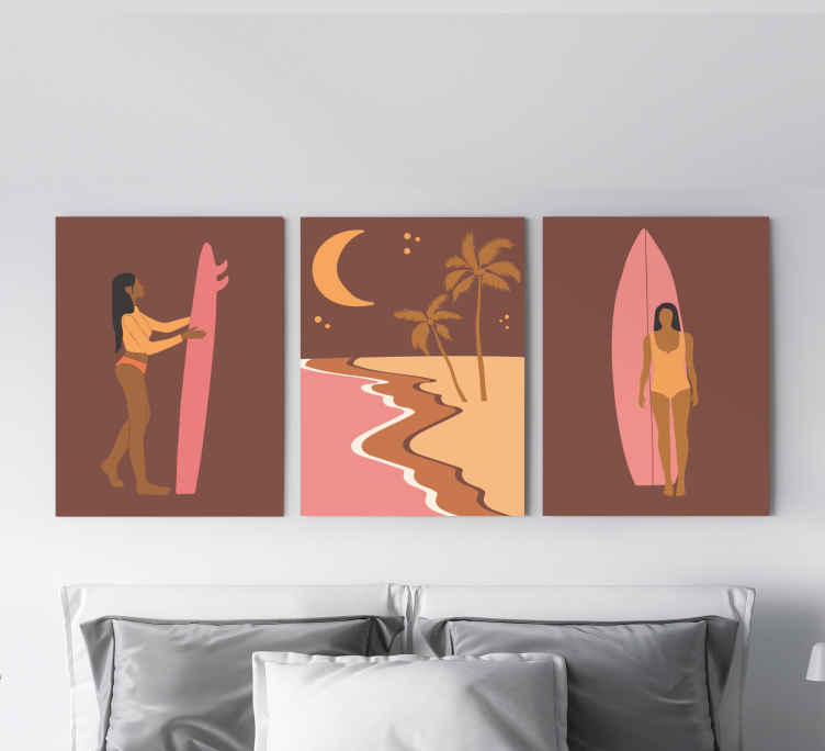 Quadro Decorativo Para Quarto Menina Estilo Praia Minimalista - TenStickers