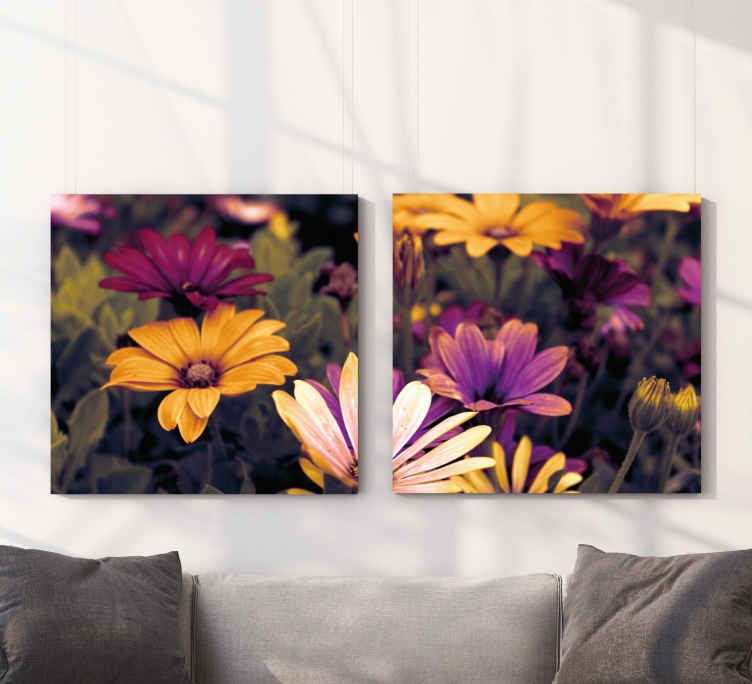 Quadro fiori Diversi colori del campo di fiori