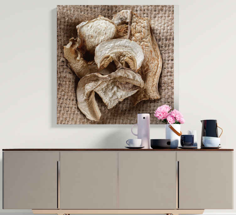 Flowers canvas dried mushroom display - TenStickers