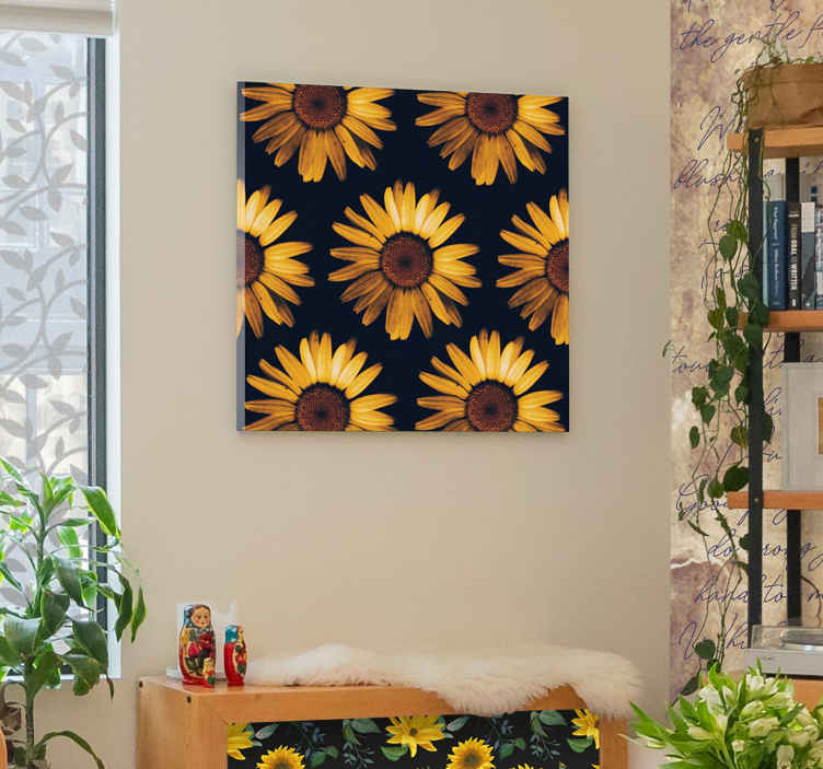 Wandbild Blume Gelbe - TenStickers sonnenblume